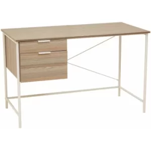 Image of Premier Housewares Bradbury Light Oak Veneer Desk with Drawers