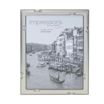 Image of 6" x 8" - IMPRESSIONS Aluminium Photo Frame Pewter Finish