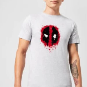Image of Marvel Deadpool Splat Face T-Shirt - Grey - S