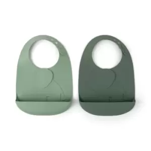 Image of Done By Deer Elphee 2 Pack Peekaboo Bib - Green