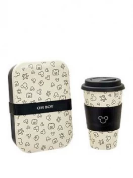 Image of Mickey Mouse Bamboo Travel Mug And Lunch Box Set