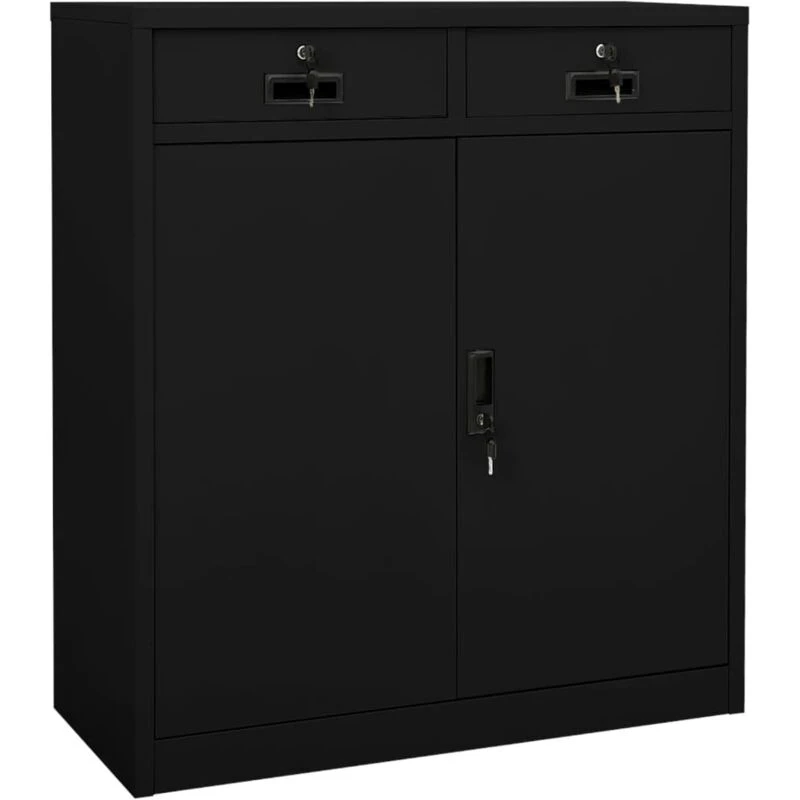 Image of VIDAXL Office Cabinet Black 90x40x102cm Steel Vidaxl 8720286566206