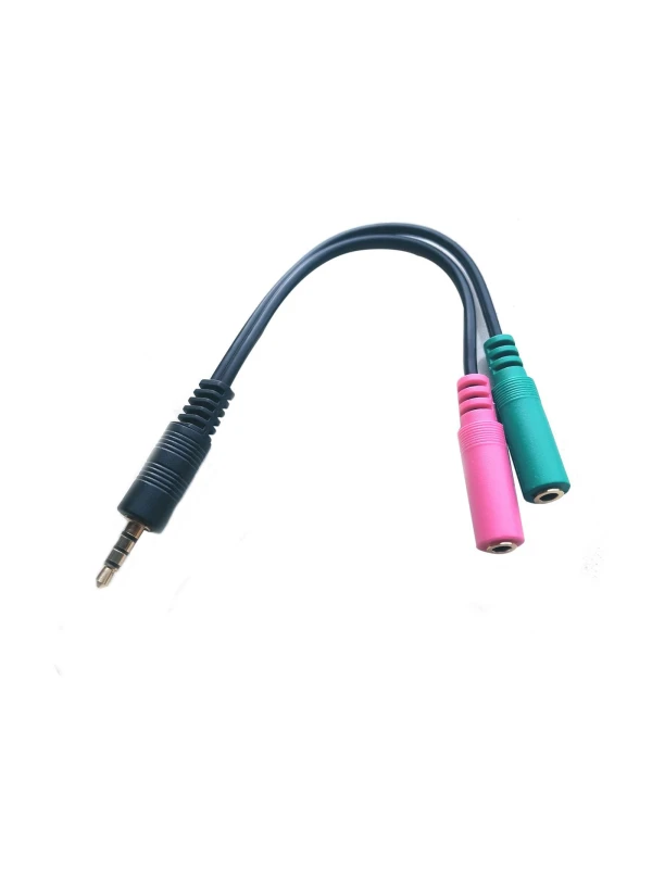 Image of Microconnect AUDALS015 audio cable 0.25 m 3.5mm 2 x 3.5mm Black