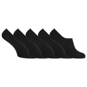 Image of Tom Franks Mens T-Sport Silicone Support Invisible Trainer Socks (5 Pairs) (7-11 UK) (Black)