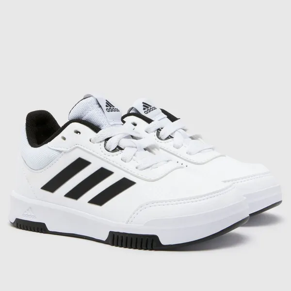 Image of adidas white & Black tensaur sport 2.0 Junior trainers White & Black UK 13 (EU 31½)
