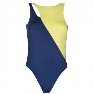 Image of Seafolly Loop Block Maillot Swimsuit - Blue Opal