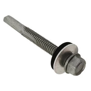 Image of ForgeFix TechFast Roofing Sheet to Steel Hex Screw & Washer No. 5 Tip 5.5 x 100mm Box 100
