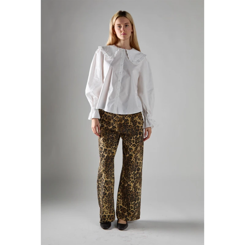 Image of Glamorous Statement Collar Blouse White female 10 (S)