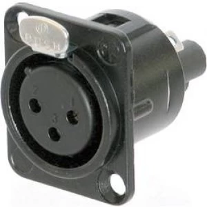 Image of XLR connector Sleeve socket straight pins Number of pins 3 Black Neutrik NC3FD S 1 B