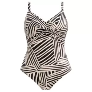 Image of Fantasie La Chiva Underwired Twist Front Swimsuit - Grey