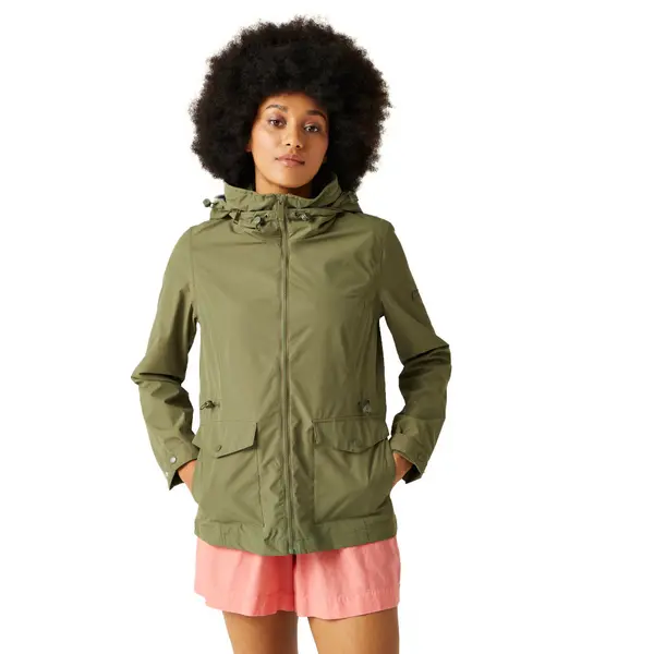Image of Regatta Womens Navassa Full Zip Hooded Rain Coat 16 - Bust 40' (102cm) FourLeaf Clover RWW419-G6R-16