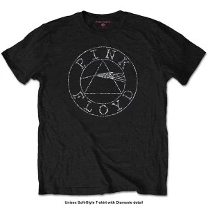 Image of Pink Floyd - Circle Logo Mens Medium T-Shirt - Black
