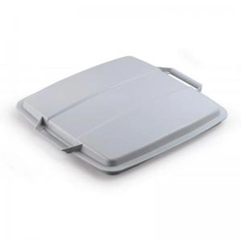 Image of Durable DURABIN 90L Square Recycling Bin Lid - Food & Freezer Safe - Grey Grey unisex