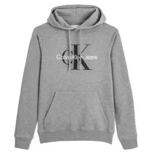 Image of Core Monogram Cotton Hoodie with Logo Print