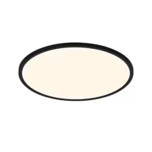 Image of Oja Integrated LED Semi Flush Light Black 3000/4000K IP54