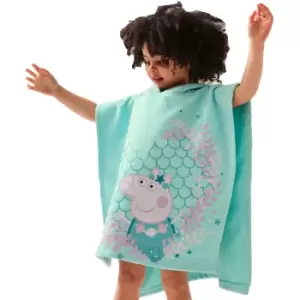 Image of Regatta Boys Peppa Hood Reflective Graphic Print Towel 4-6 Years