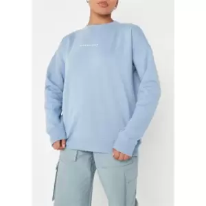 Image of Missguided Oversized Sweatshirt - Blue
