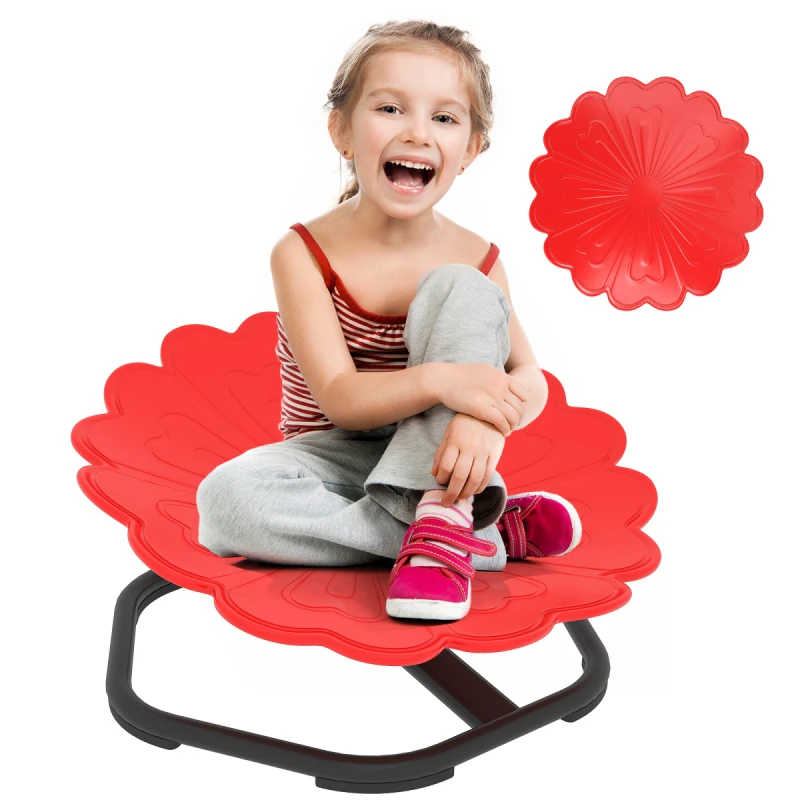 Image of AIYAPLAY Sensory Spinning Chair, Kids Swivel Chair, Red, Red 331-092V00RD