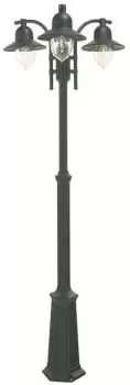 Image of Como 3 Light Triple Outdoor Post Lantern Black IP54, E27