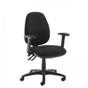 Image of Jota high back operator chair with folding arms - black