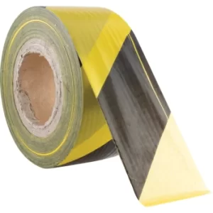 Image of 75MMX500M Black/Yellow Barrier Tape in Dispenser