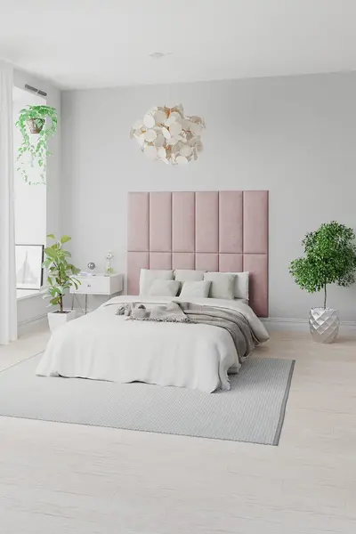 Image of Aspire EasyMount Wall Mounted Upholstered Panels, Modular DIY Headboard in Plush Velvet Fabric (Pack of 8) Duck Egg Blue