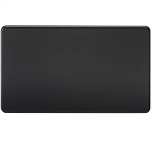 Image of KnightsBridge Screwless 2G Blanking Plate Matt Black