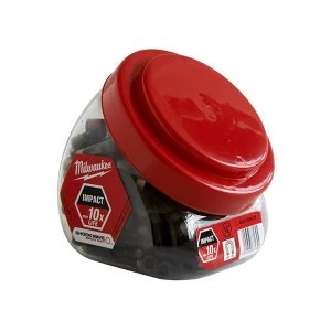 Image of Milwaukee Power Tools SHOCKWAVE Impact Rated Magnetic Bit Holder (Jar 100 Pieces)