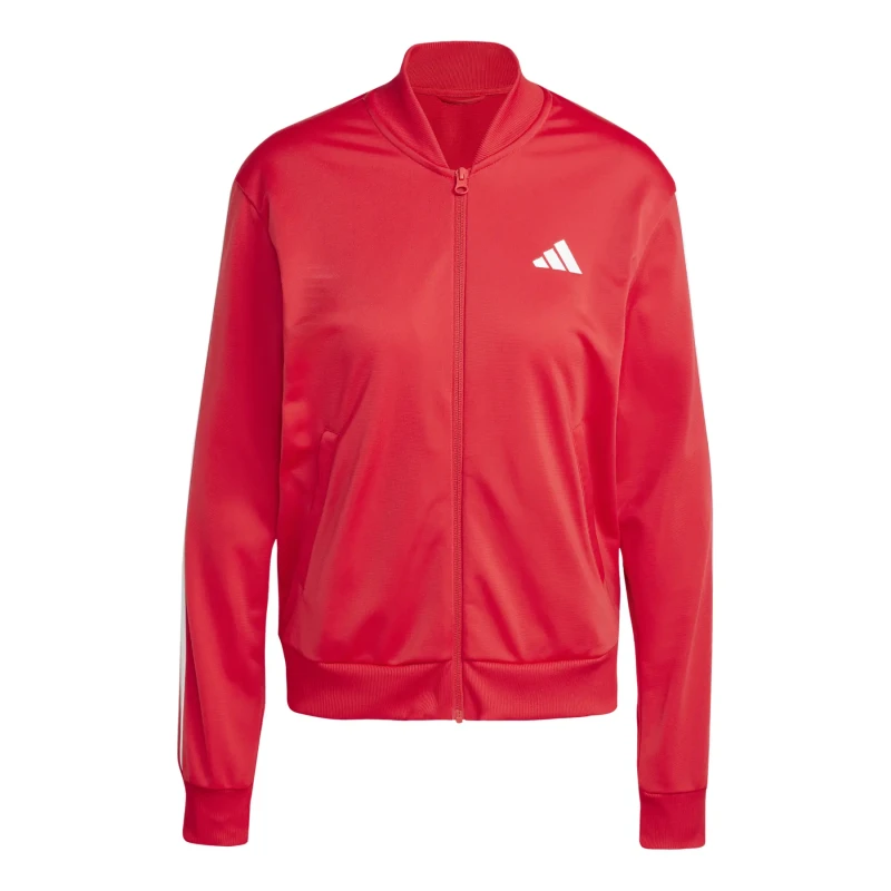 Image of adidas Essentials 3-Stripes Track Suit womens in Red