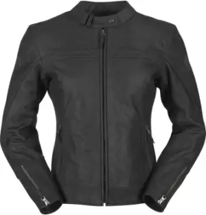 Image of Furygan Kristen Vented Ladies Motorcycle Leather Jacket, black, Size 2XL for Women, black, Size 2XL for Women