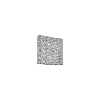 Image of Ideal Lux Admiral - 8 Light Indoor Square Large Flush Light Chrome, G9