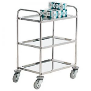 Image of GPC Shelf Trolleys Silver Lifting Capacity Per Shelf: 30kg 470mm x 900mm x 710mm