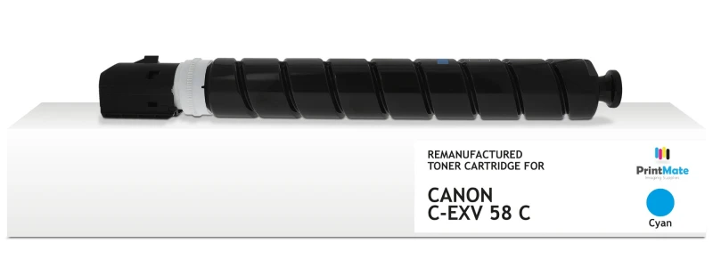 Image of PrintMate Canon C-EXV58 C. remanufactured toner. Cyan 60000p