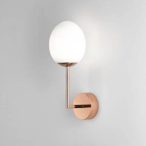Image of LED 1 Light Bathroom Wall Light Polished Copper IP44