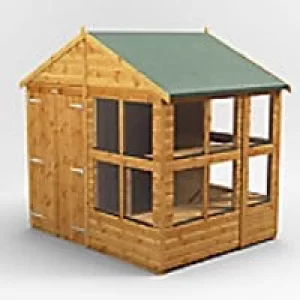Image of Power Garden Shed 68PAPSDD Golden Brown 6x8
