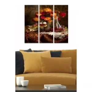 Image of MDF2462062 Multicolor Decorative MDF Painting (3 Pieces)