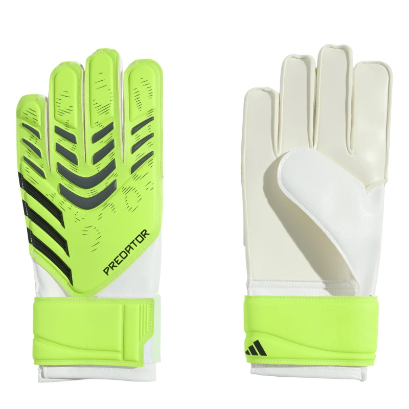 Image of adidas Predator Training Goalkeeper Gloves Juniors Lemon/Black unisex 3