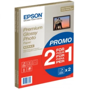 Image of Epson C13S042169 A4 Premium Glossy Photo Paper - (2 for 1) total of 30 Sheets