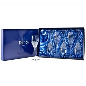 Image of Denby Venice Leadless Crystal White Wine Glasses Set of 6
