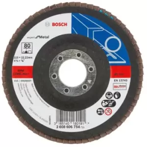 Image of Bosch 115mm Flap Disc Expert for Metal 80Grit - N/A