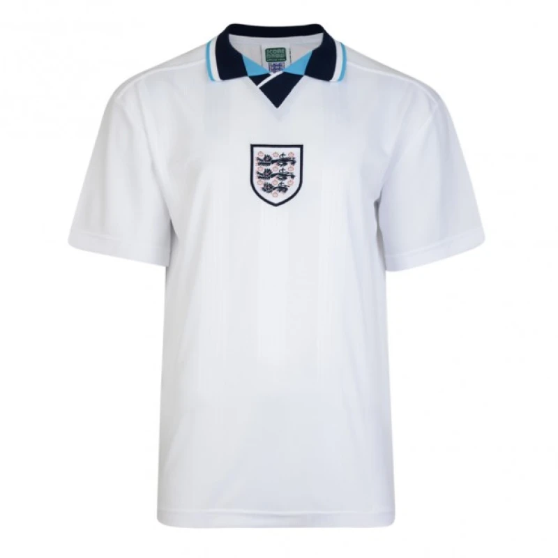 Image of Score Draw England 1996 European Championship Retro Shirt ENG96HEUROPYSS-XL XL Mens Sportswear