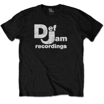 Image of Def Jam Recordings - Classic Logo Unisex Medium T-Shirt - Black