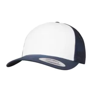 Image of Flexfit Unisex Adult Retro Coloured Trucker Cap (One Size) (Navy/White)