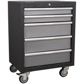 Image of Sealey Superline Pro Modular Mobile Cabinet 5 Drawer MSS System Black / Grey