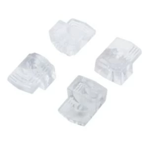 Image of BQ Zinc Effect Plastic Mirror Clip Fixing L22mm Dia7mm Pack of 4