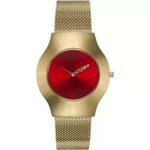 Image of Ladies Storm Storm New Ion Mesh Gold Red Watch