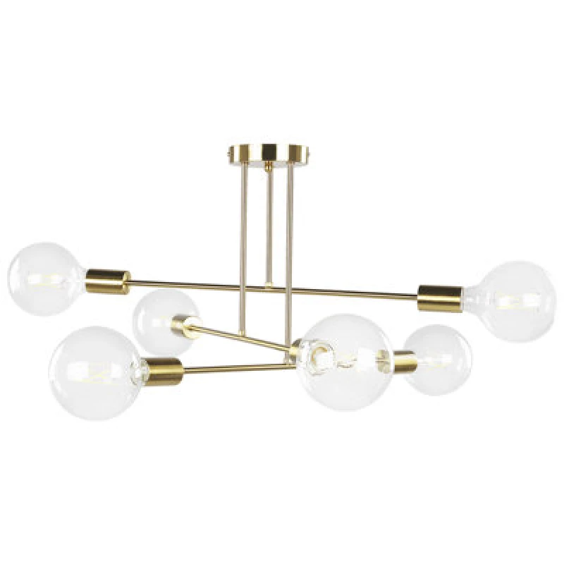 Image of Beliani Ceiling Lamp Kidane Metal Brass