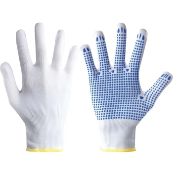 Image of 630 Tegera Palm-side Coated White/Blue Gloves - Size 8 - Ejendals