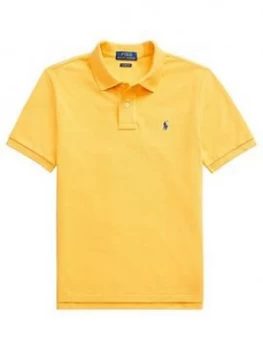 Image of Ralph Lauren Boys Classic Short Sleeve Polo Shirt - Yellow, Size 6 Years