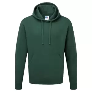 Image of Russell Mens Authentic Hooded Sweatshirt / Hoodie (M) (Bottle Green)